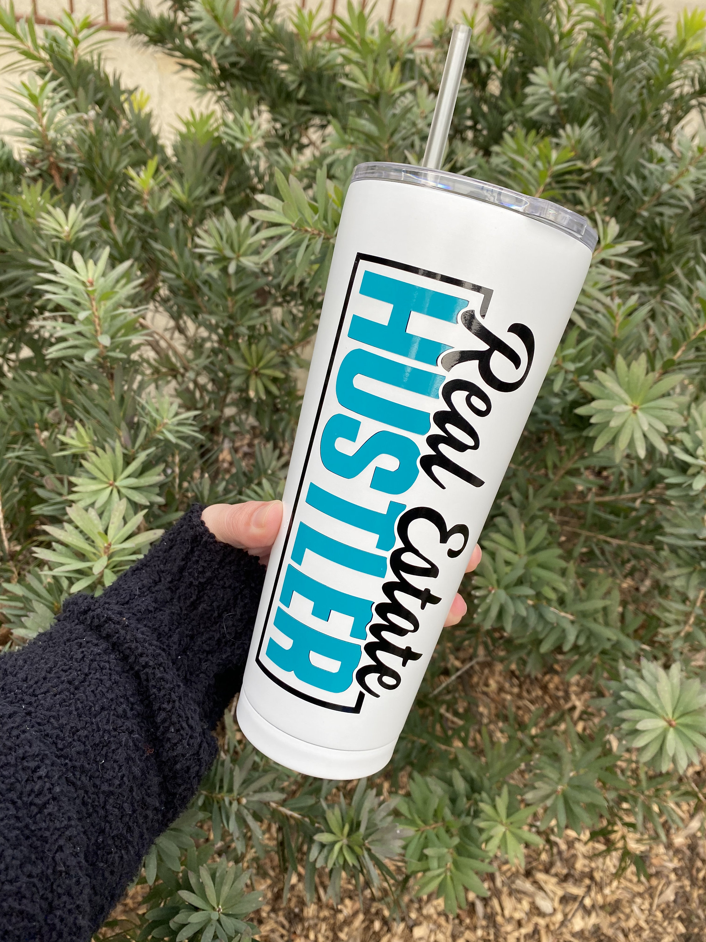 Real Estate Hustler Tumbler White Real Estate Tumbler Etsy