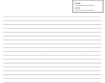 Papel rayado para escribir (Digital, Imprimible, 2 páginas)