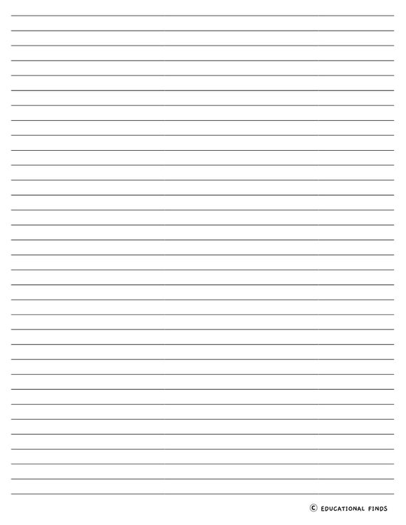 Lined Paper for Writing Digital, Printable, 2 Pages 