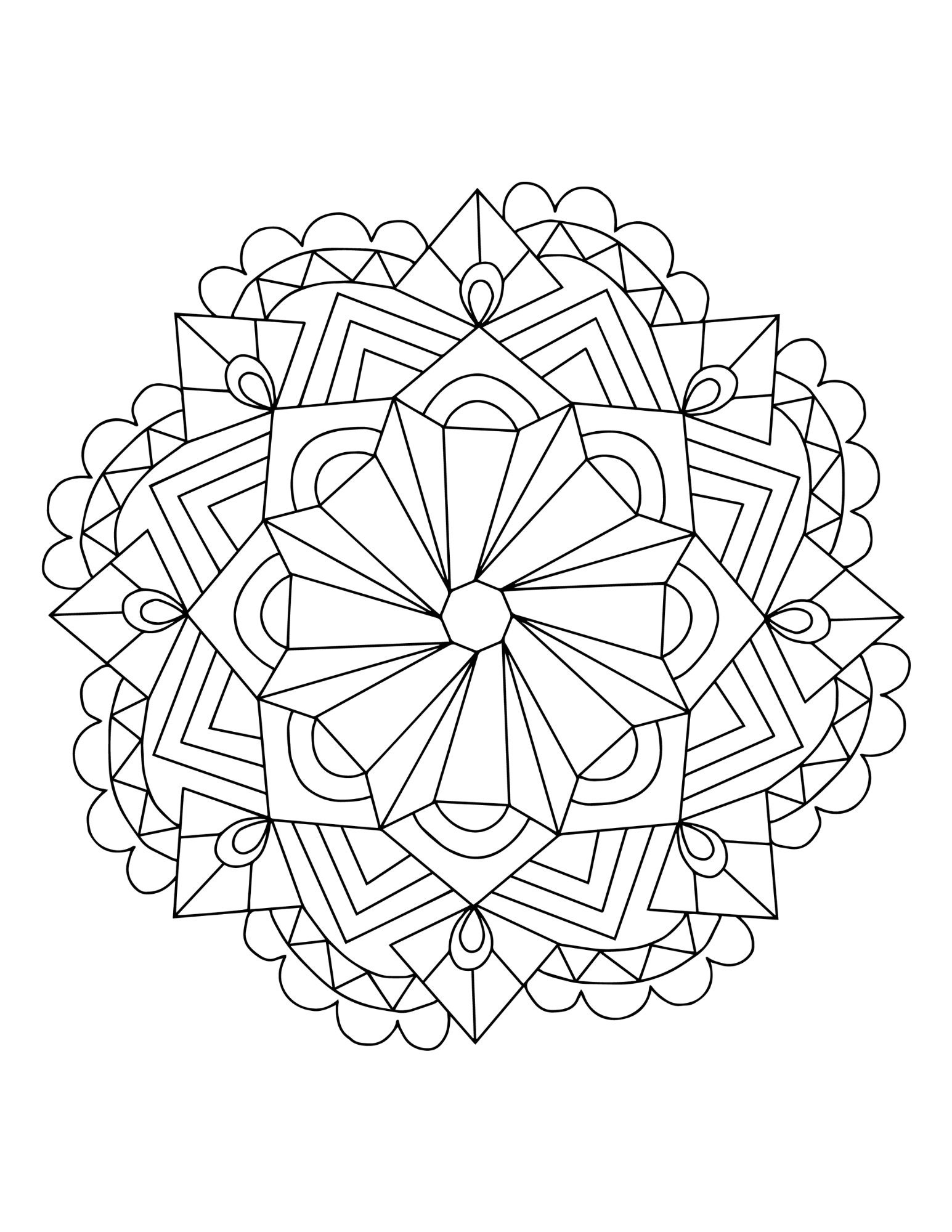 Mandala Colouring Book for Kids and Adults ( 7 Pages ) Digital Download ...