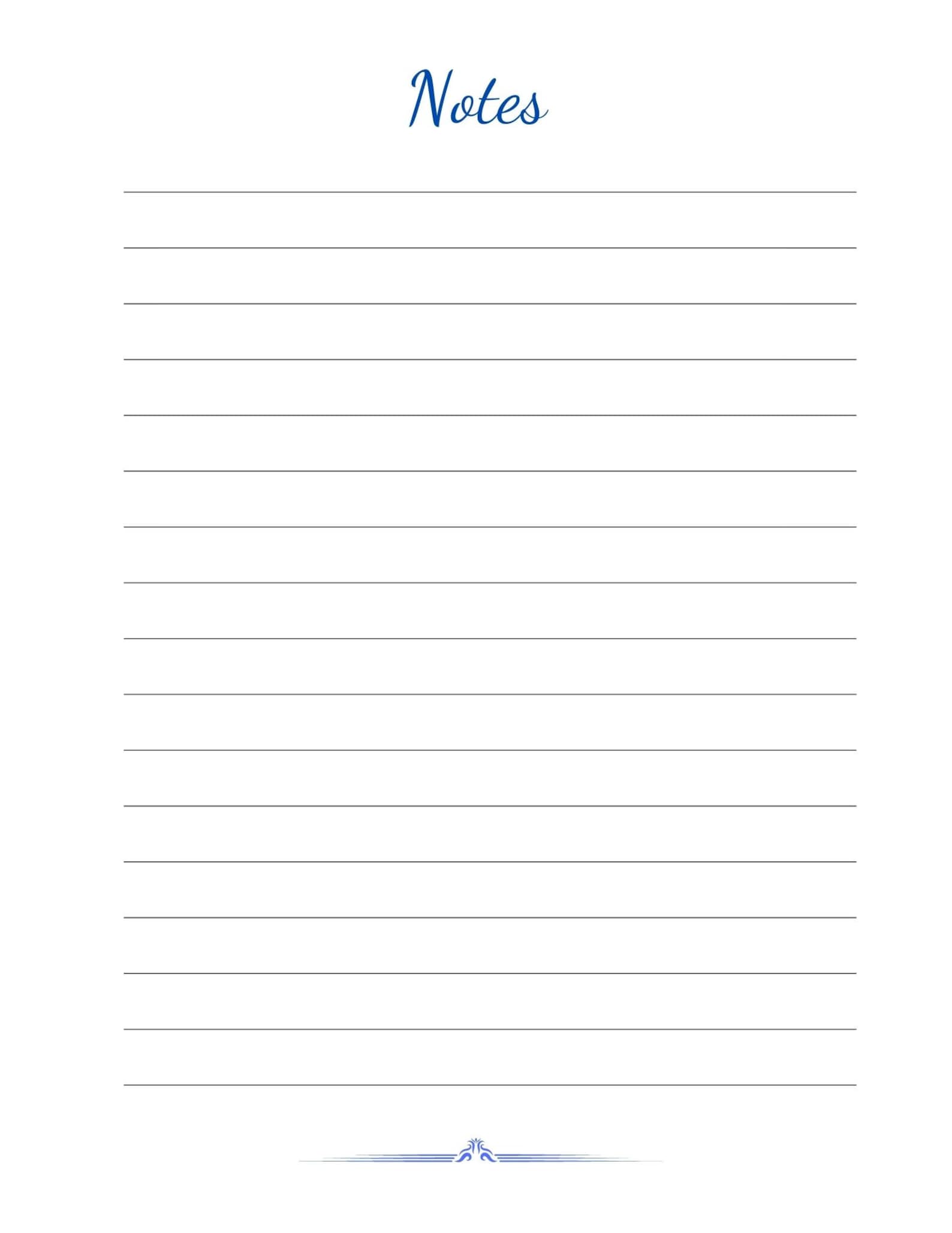 Empty Notes To Write In Notes Blank Template ( Digital, Printable) - Etsy