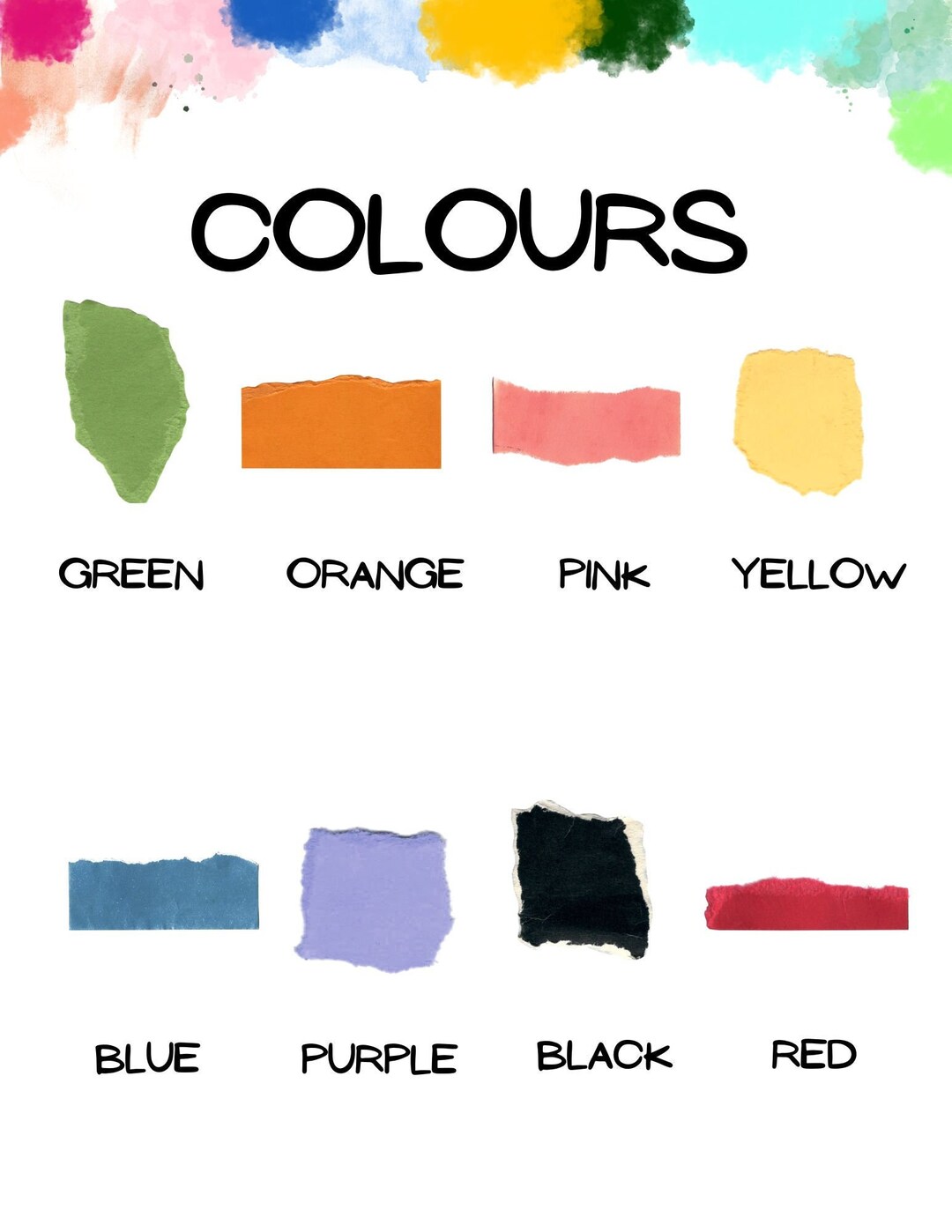 Colours Wall Art, Poster (unframed, Digital, Printable) - Etsy
