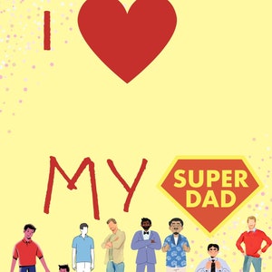 I love my Superdad, E-Book für Kinder (Digital, Printable)