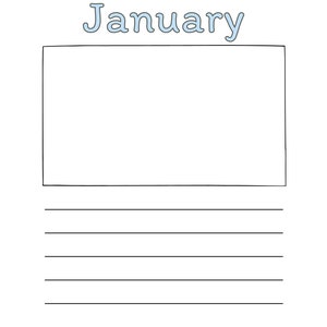 Monthly Writing Activity ( Digital, Printable )