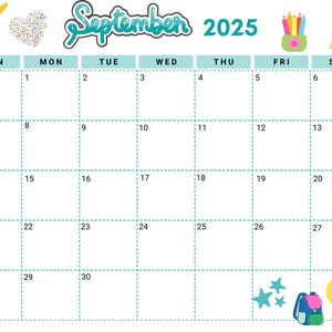 September 2025 Calendar ( Digital, Printable)