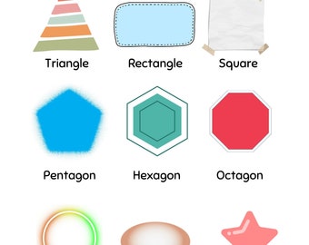 Póster de formas geométricas 2D (Póster digital)