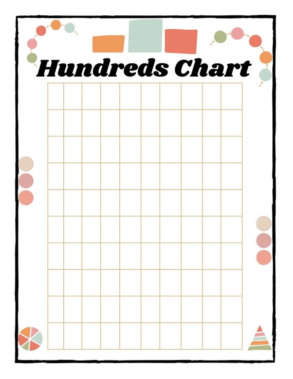 Blank hundreds chart printable