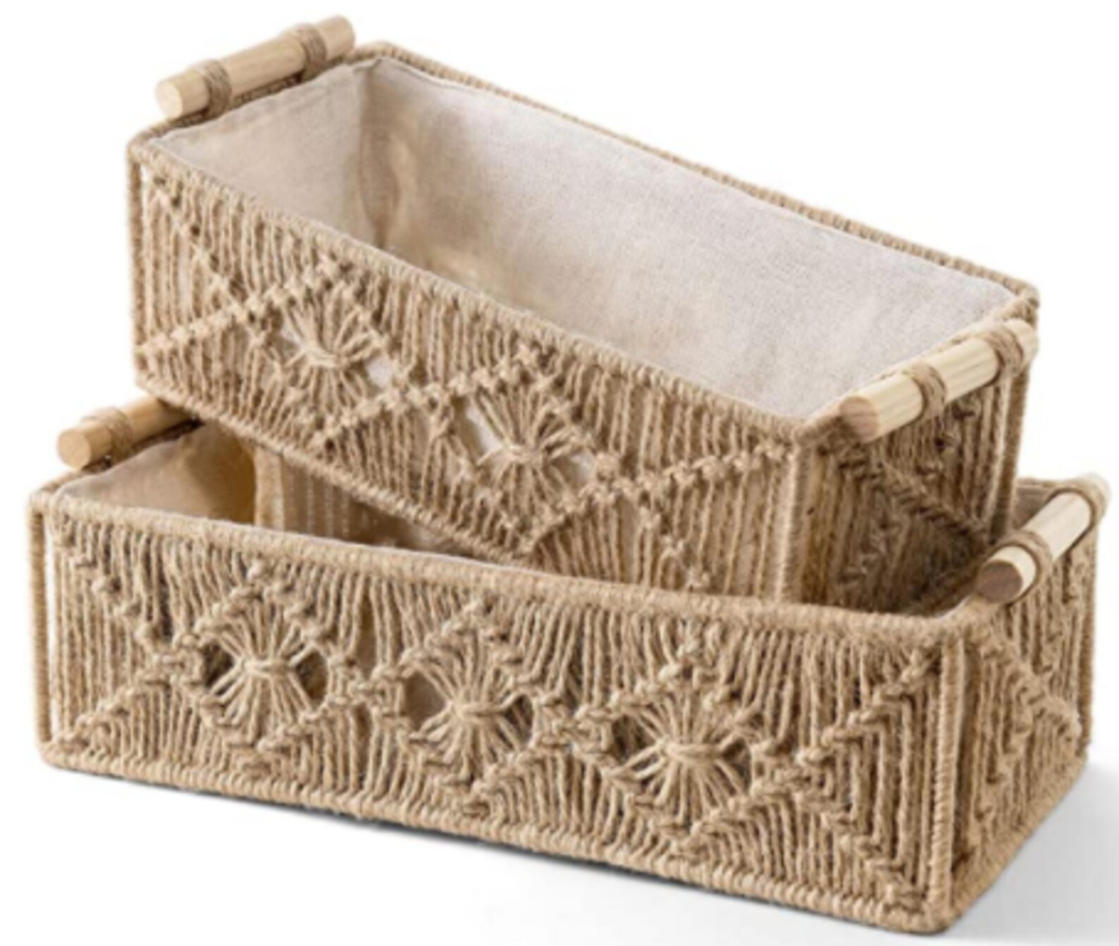 Mkono Macrame Storage Baskets Decor Box Handmade Woven Etsy