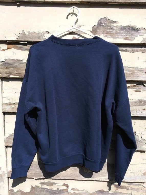 Vintage 90s Blue Fila Pullover Sweatshirt Adult S… - image 4