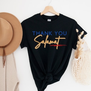 Salamat Shirt - Thank you Shirt - Filipino Restaurant - Filipino Service - Philippines - Manners - Tagalog Clothing - Unisex T-Shirt