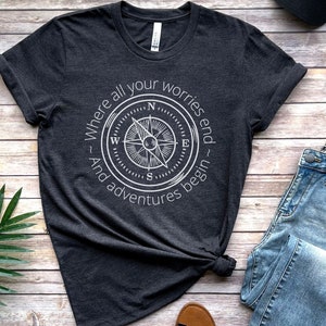 Travel tee - Adventure tshirt - Traveler shirt - Travel gift - Bon voyage gift - Farewell gift - Vacation tee - Compass shirt