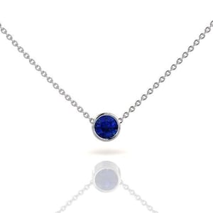White gold and sapphire necklace discount