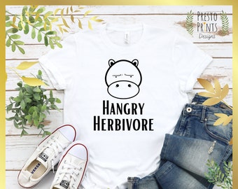 Hangry Herbivore, Herbivore Shirt, Funny Vegan Shirt, Funny Vegetarian Shirt, Vegan Gift, Vegetarian Gift, Premium Eco-Friendly T-Shirt