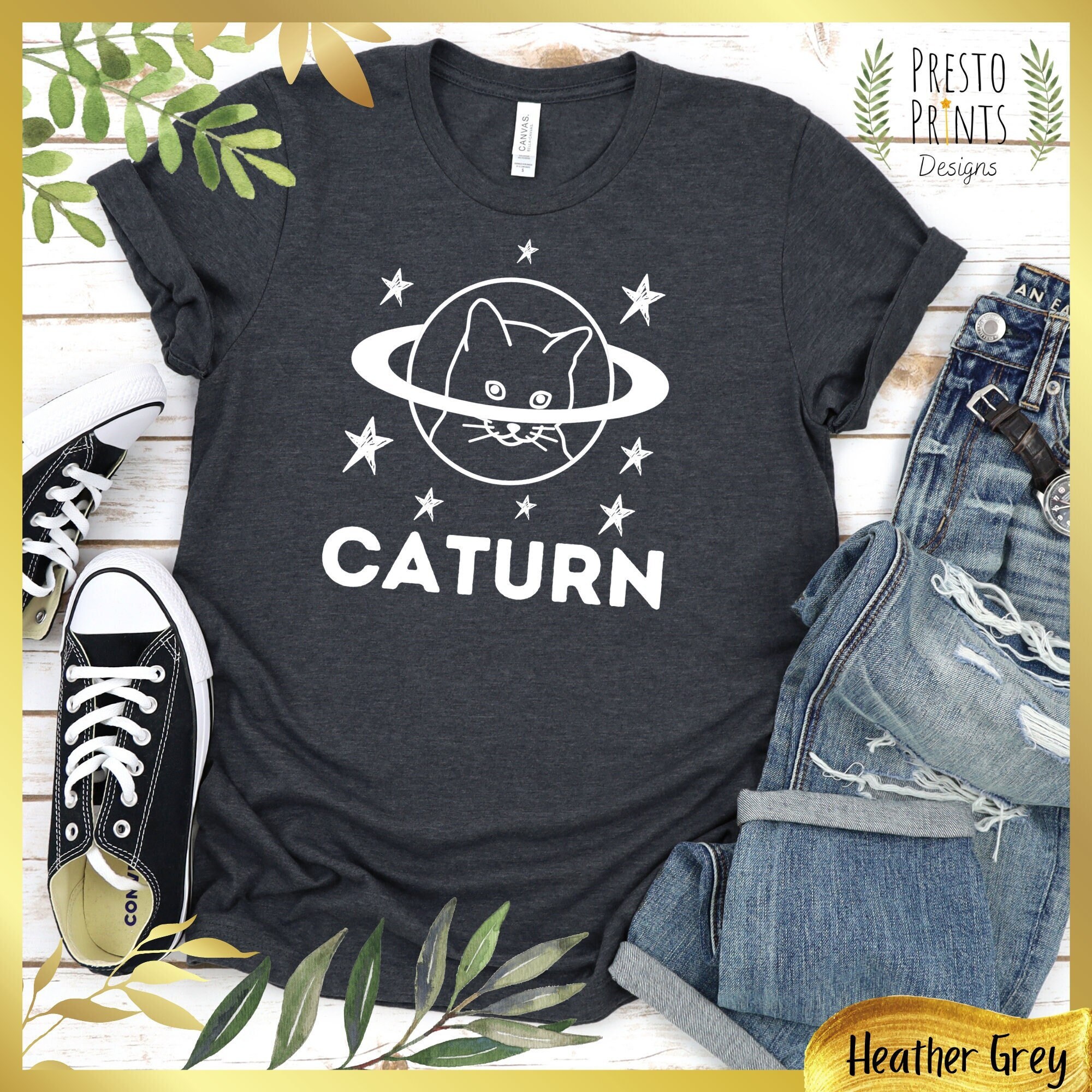 Caturn Shirt Funny Cat Shirt Saturn 