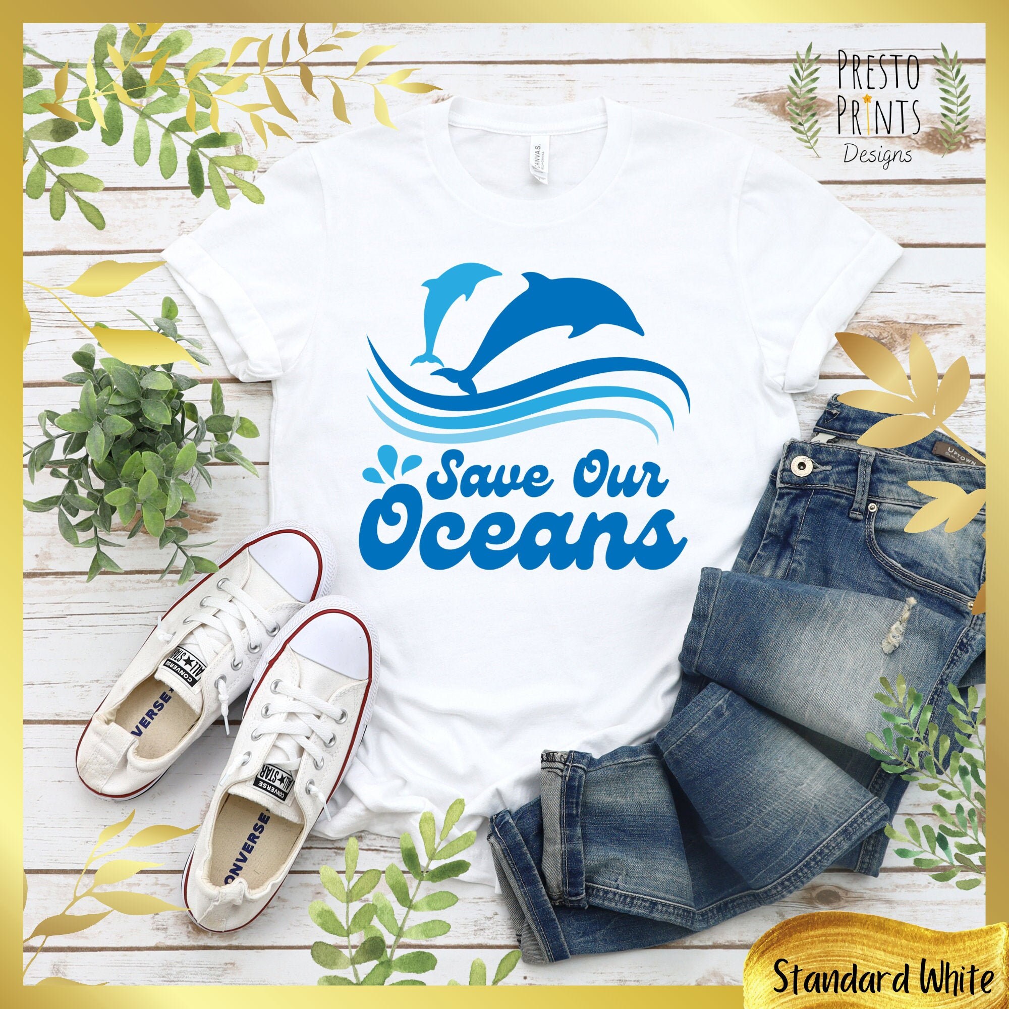 Save the Oceans Shirt Dolphin Shirt Ocean Conservation - Etsy UK