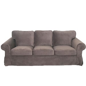 Ektorp 3 seat sofa cover,brown grey color,400+ fabric options,ektorp cover,velvet cover,Custom Made Cover, Multi colors