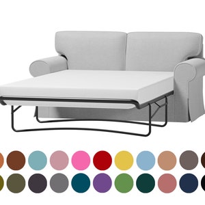 Sofa Cama Convertible Ajustable Tamaño Completo Futon Estructura De Metal 3  Seat