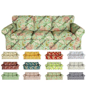 Floral covers fit Ektorp 3 seat sofa,custom made floral covers only fit Ektorp 3 seat sofa,Ektorp 3 seat sofa cover,Ektorp sofa cover,Ektorp