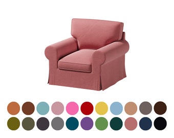 Custom cover fits Ektorp armchair, 400 fabric options, replacement cover for Ektorp armchair,Multi color,Custom Made Cover