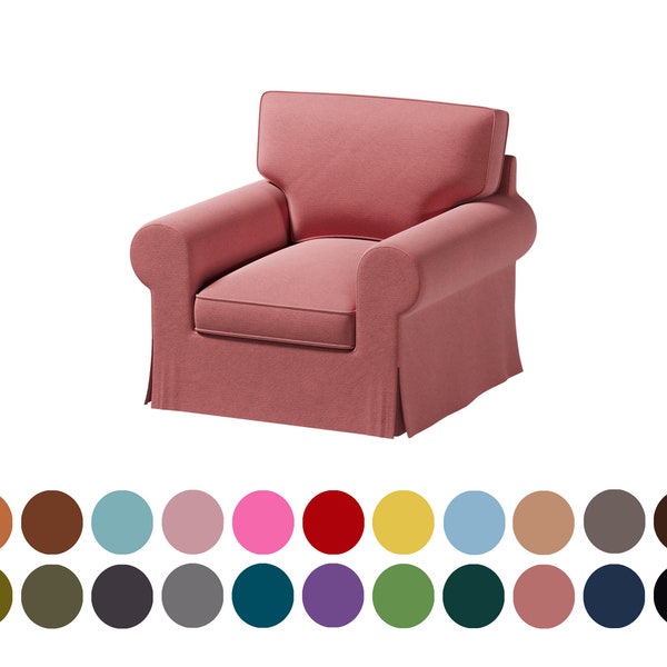 Custom cover fits Ektorp armchair, 400 fabric options, replacement cover for Ektorp armchair,Multi color,Custom Made Cover