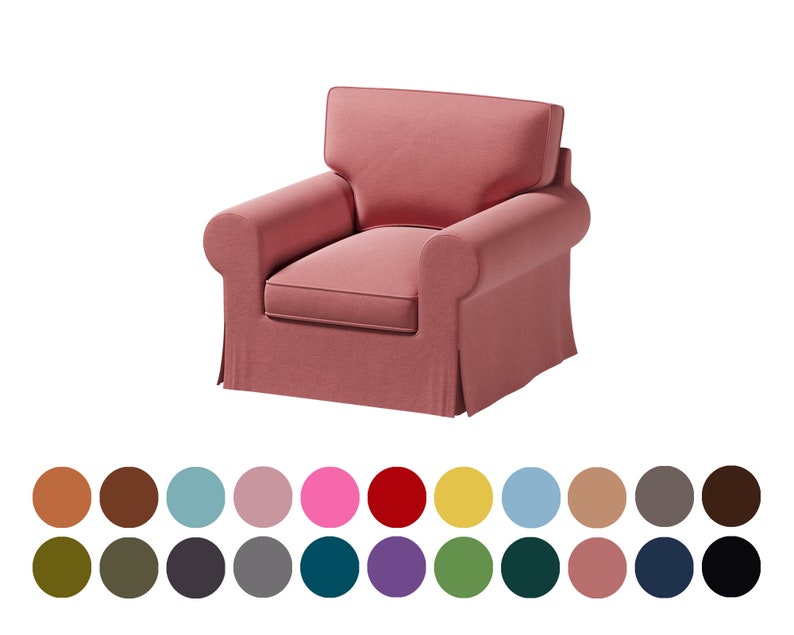 Custom cover fits Ektorp armchair, 400 fabric options, replacement cover for Ektorp armchair,Multi color,Custom Made Cover image 1