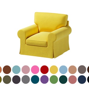 Custom covers fit Ektorp armchair,bright yellow color cover,400 fabric options, replacement cover for Ektorp armchair,Custom Made Cover