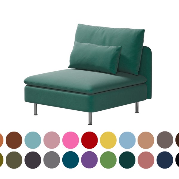 Soderhamn 1 seat sofa cover,dark green color cover,custom made covers fit Soderhamn 1 seat sofa,hundreds of custom fabric options