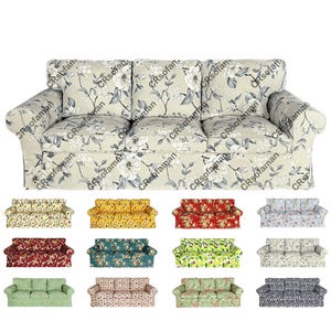 Ektorp 3 seat sofa covers in floral fabric,custom made floral covers only fit Ektorp 3 seat sofa,Ektorp 3 seat sofa cover,Ektorp sofa cover