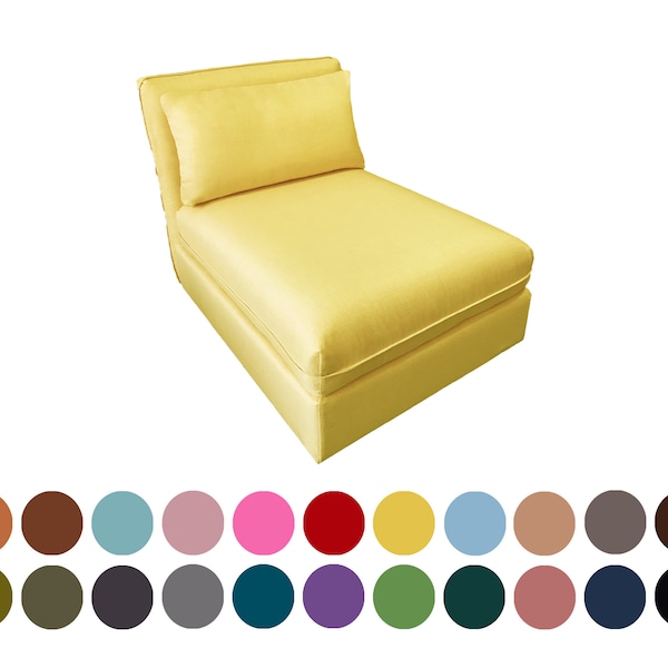 Vallentuna one seat sofa bed cover, Custom covers fits Vallentuna one seat sofa bed, hundreds of fabric options, multi color options