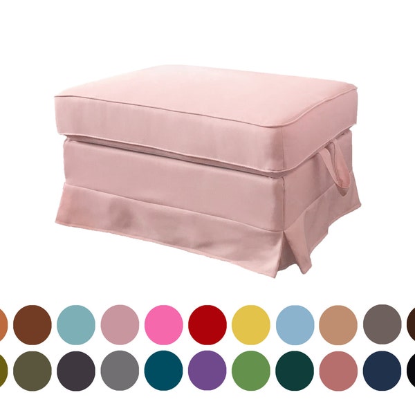 Ektorp Ottoman cover, water blue Ektorp ottoman cover, custom made cover fits Ektorp Ottoman, Hundreds of fabric options