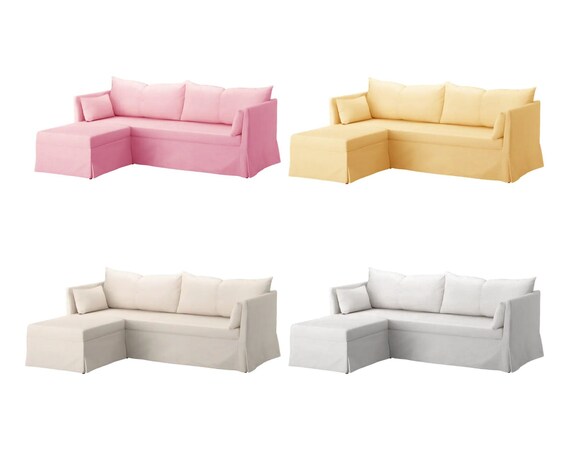 Sofa Cover For Ikea Sandbacken Corner, Fabric And Faux Leather Corner Sofa Bed Ikea