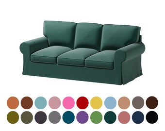 Custom cover fits Ektorp 3 seat sofa,compatiable cover for Ektorp 3 seat sofa, 400 fabric options