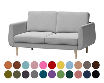 SMEDSTORP 2 seat sofa cover, total sofa width 165cm/65 inches, custom made cover fits SMEDSTORP 2 seat sofa, hundreds of fabric options