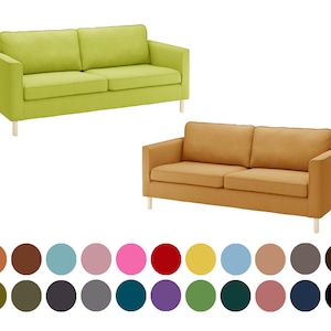 Parup 3 seat sofa cover,sofa total width 206 cm,custom made cover fits Parup 3 seat sofa,hundreds of fabric options,multi color options