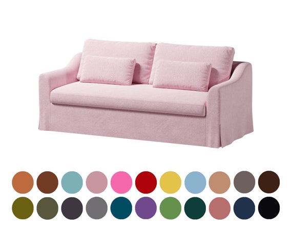 Ersatzbezug für Farlov 3-Sitzer-Sofa, Sofabreite 218 cm, hellgrüner Sofabezug, Farlov-Bezug, Schonbezug, Farlov-Bezug