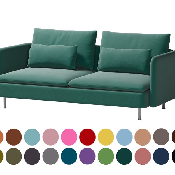 Sofa covers fit Soderhamn 3 seat sofa with two armrests,Dark green color covers fit Soderhamn 3 seat sofa,400 fabric options for custom made