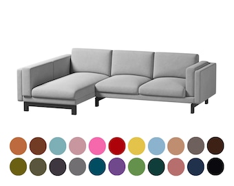 Nockeby 2 seat sofa with Chaise lounge,total sofa width 277 cm/109 inches,custom made cover, hundreds of fabrics options for personalization