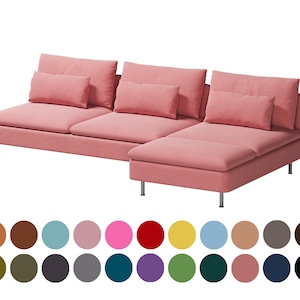 Söderhamn 3-Sitzer mit Chaise Lounge Bezügen, Söderhamn Sofabezüge, maßgeschneiderte Bezüge für Söderhamn 3-Sitzer mit Chaise, 500+ Stoffoptionen