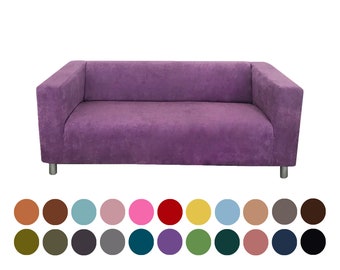 Klippan 2 seat sofa cover, total sofa width 180cm/ 70.8inches, custom made cover fits Klippan 2 seater sofa, hundreds of fabric options