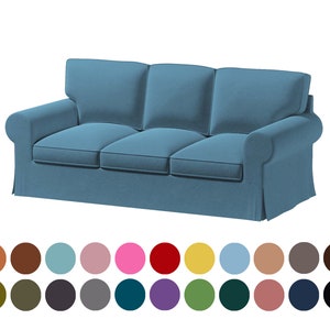 Custom made Ektorp 3 seat sofa covers,handmade covers fit Ektorp 3 seat sofa,more than 400 fabric options for personalization