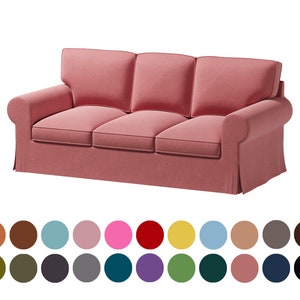 Sofa cover for  ektorp 3 seat sofa,green velvet cover,,ektorp cover,Custom Made Cover,cotton cover,polyester cover