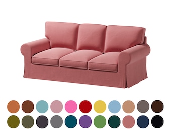 Sofa cover for  ektorp 3 seat sofa,green velvet cover,,ektorp cover,Custom Made Cover,cotton cover,polyester cover