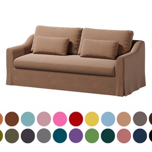 Custom made Farlov 3 seat sofa cover, 400 fabric options, Sofa width 218 cm/85.8 in,Farlov cover, Slipcover,Farlov cover,Custom Cover