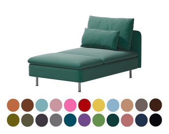 Soderhamn chaise lounge cover,Green color cover,Custom made covers fit Soderhamn chaise lounge