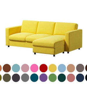 Sofa cover for  Vimle 2 seat sofa with chaise lounge,,Vimle cover,Custom Made Cover,cotton cover,polyester cover