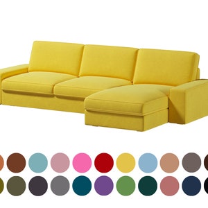 Kundenspezifisches Kivik 3-Sitzer-Sofa mit Chaise Lounge-Bezügen, Gesamtbreite 318 cm / 125 1/4 Zoll, Hunderte von Stoffoptionen zur Personalisierung