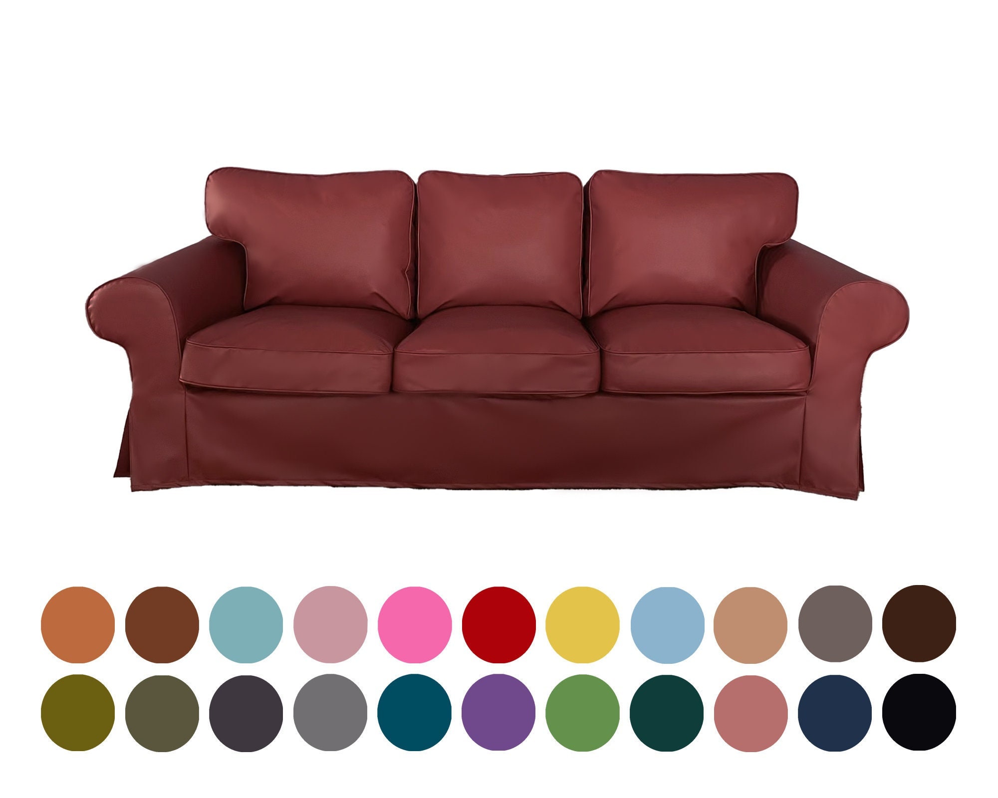 Sofa Faux Leather Cover Etsy