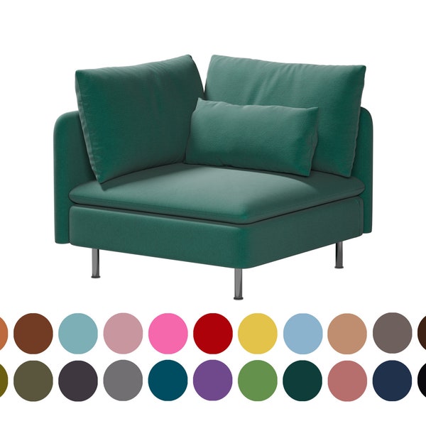 Soderhamn corner sofa cover,dark green color cover,custom made covers fit Soderhamn corner section,hundreds of custom fabric options