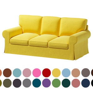 Ektorp 3 seat sofa cover replacement,bright yellow cover,Ektorp cover,Ektorp,Ektorp 3 seat, Ektorp Slipcover,ektorp cover