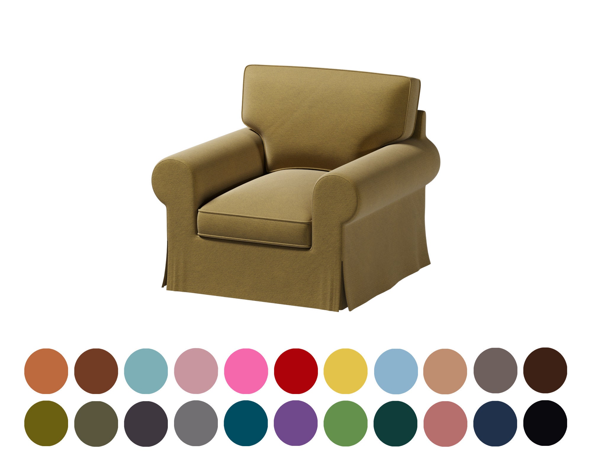 Ektorp Armchair Covers, Custom Made Covers,400 Fabric Options